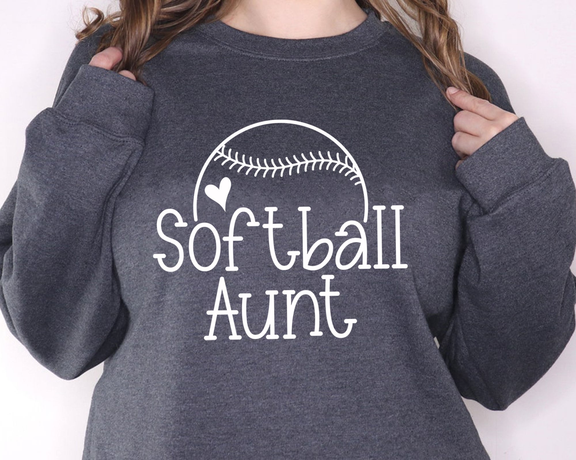 Softball Aunt Svg Sports Svg Heart Svg Softball Svg Aunt Etsy
