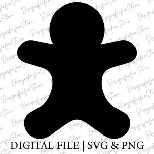 Gingerbread Man Svg, Digital Download, Gingerbread Man Outline, Silhouette, Christmas Svg, Gingerbread Svg, Cricut Svg, Svg Cutting File