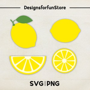 Lemon Bundle svg, Téléchargement numérique, Lemon svg, Lemon Slice svg, Furit Cut File, Summer svg, Silhouette, Fruit svg , Cricut, Svg Cut File