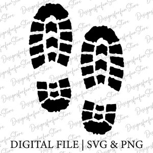 Hiking Boot Prints Svg, Png, Eps, Jpg, Instant Digital Download, Hiking Boot Png, Boot Prints Svg, Shoe Sole Svg, Printable, Cricut Cut File
