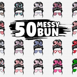 Messy Bun Png Bundle, Digital Download, Momlife Sublimation Png, Bad Mom Club Png, Messy Bun Classy Png, Sublimation Design, Cricut Cut File