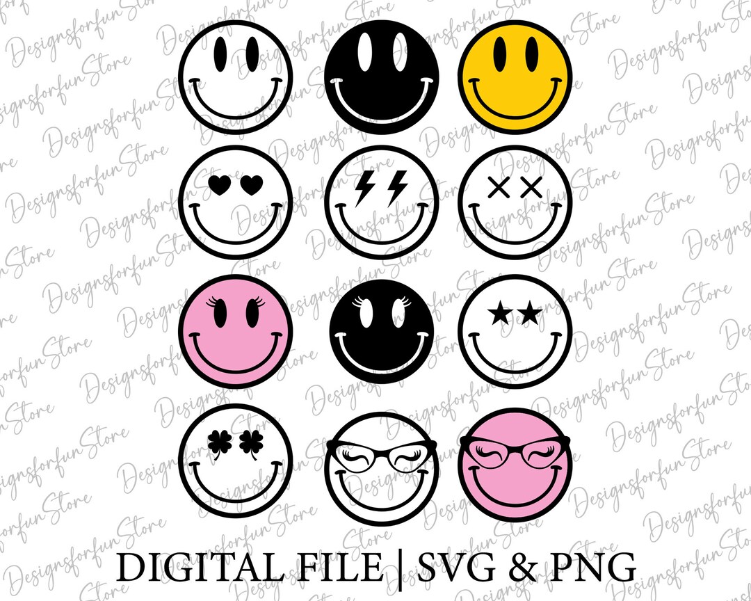 Smiley Face Svg Emoji Svg Happy Face Svg Smiley Face Svg - Etsy New Zealand