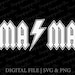 ACDC Mama Svg, Mama Svg, Rocker Mom Svg, Digital Download, Rock and ...