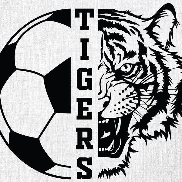 Tigers Soccer Png, Tigers Soccer Svg, Tigers Svg, Soccer Png, Digital Download, Cricut Cut Files, Silhouette Cut Files, Svg File