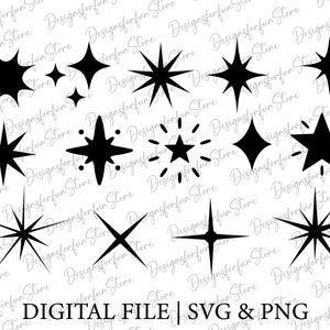 Sparkle Stars Svg, Star Bundle Svg, Sparkle Png, Sparkle Svg, Star Png, Sparkle Stars Png, Star Svg, Cut Files for Cricut, Digital Download