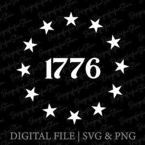 13 Stars Svg, Betsy Ross Svg, Digital Download, 13 Star in Circle Svg, 1776 Independence Day Svg, 1776 Svg, 13 Star Betsy Ross Union, Cricut