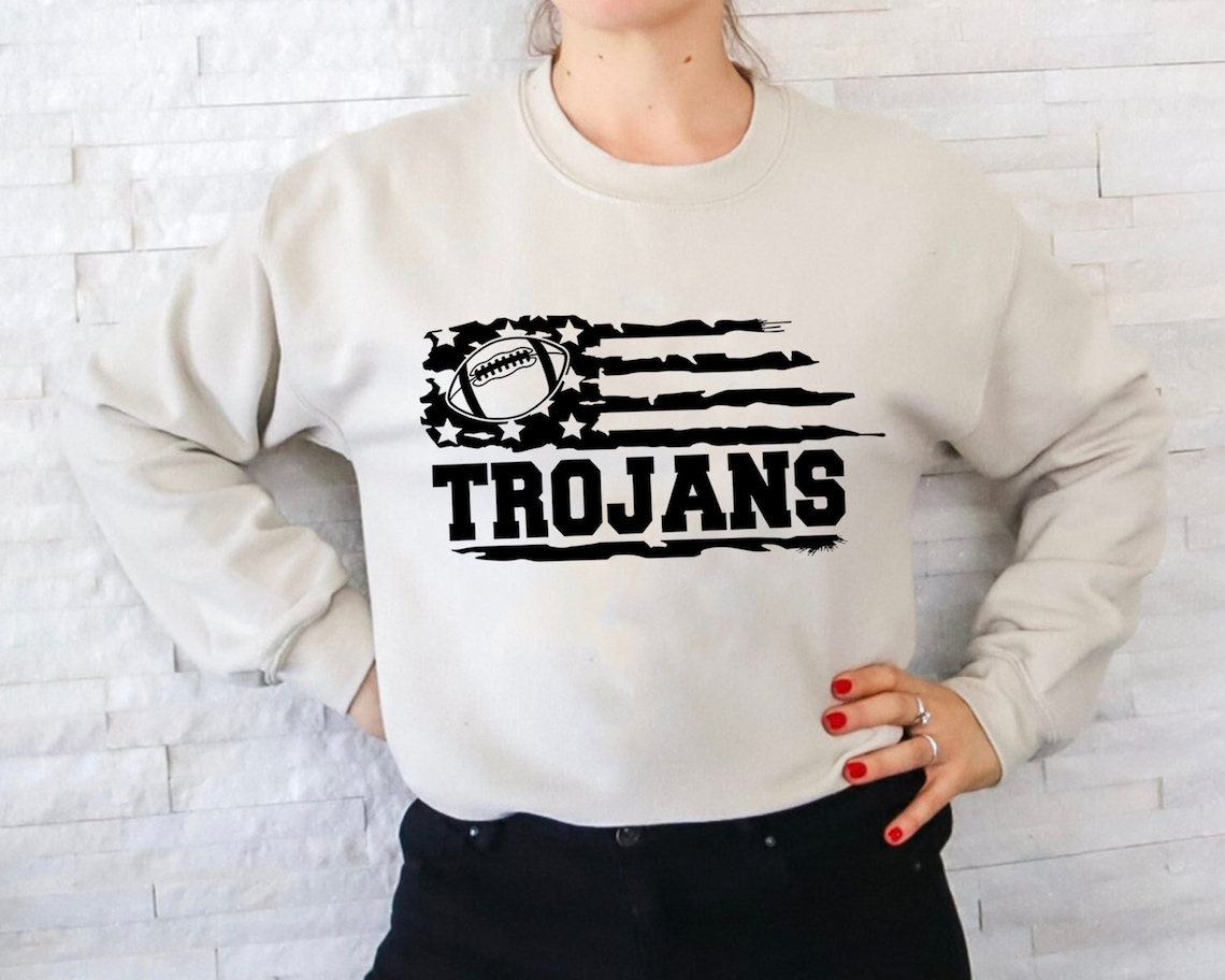 Trojans Football Svg USA Flag SVG Trojans Svg Game Day Svg Etsy