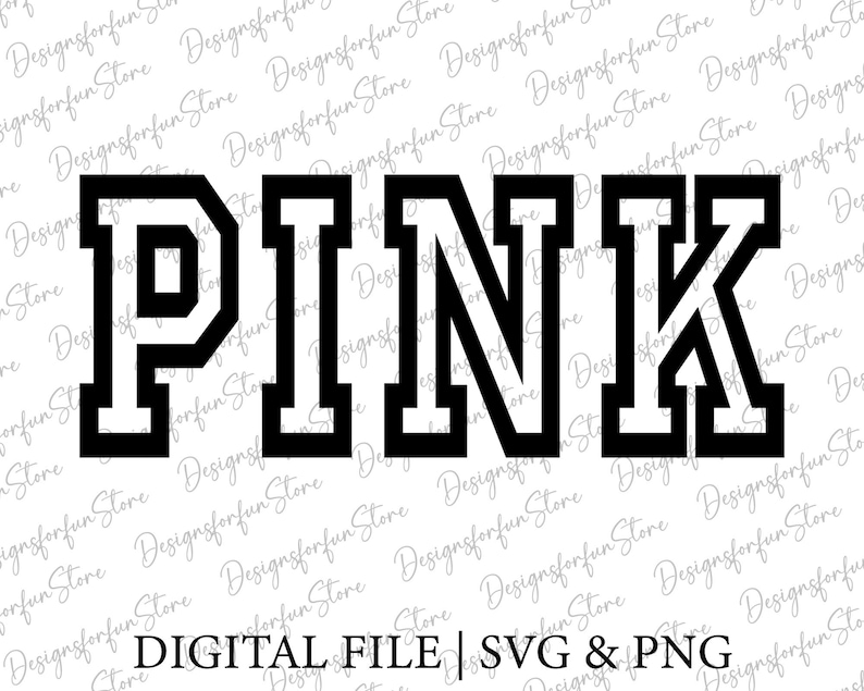 Vs Pink Svg Vs Pink Logo Svg Pink Logo Svg Digital Etsy