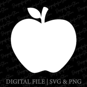 Apple Svg, Digital Download, Fruit Svg, Teacher Svg, Back to School Svg, School Svg, Silhouette, Apple Printables, Cricut, Svg Cut File