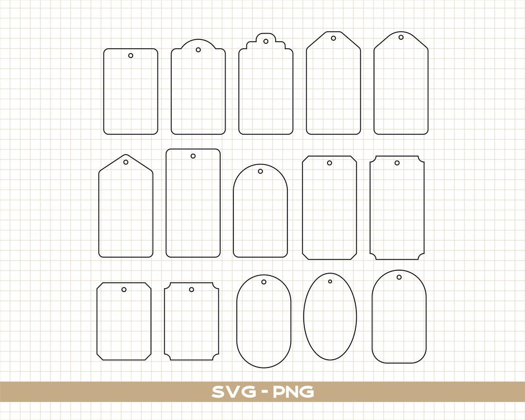 Gift Tag Svg, Tag Outlines Png, Digital Download, Tag Svg, Label Svg
