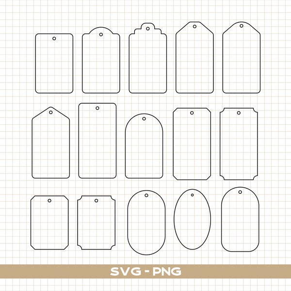 Gift Tag Svg, Tag Outlines Png, Digital Download, Tag Svg, Label Svg, Price Tag Png, Cricut, Gift Tag Shapes Svg, Silhouette, Svg Cut File