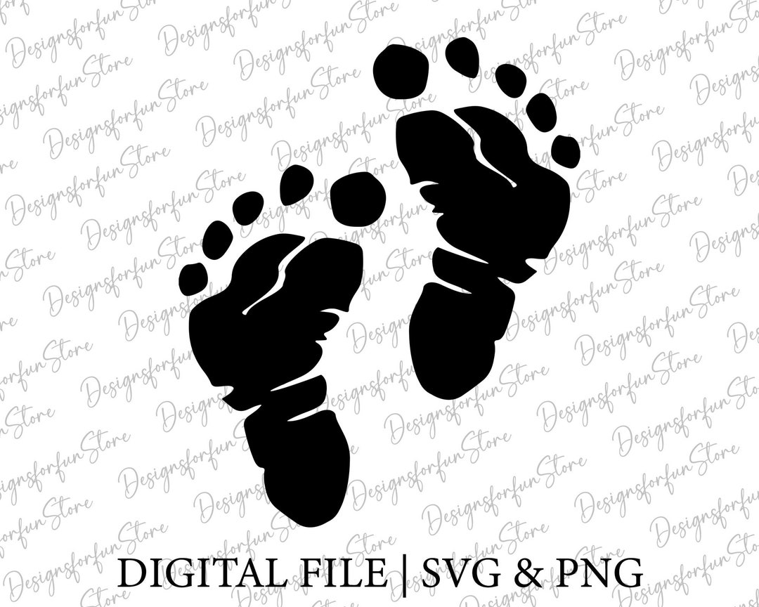 Baby Footprint Svg, Baby Feet Png, Footprint Png, Newborn Footprint
