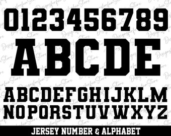 Fuentes negras en negrita svg, números de camiseta svg, letra del alfabeto svg, fuentes svg, descarga digital, letras de fuente deportiva svg, archivo de corte svg