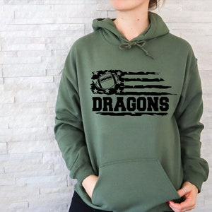 Dragons Football Svg, USA Flag SVG, Dragons svg, Game Day Svg, Football SVG, Cut file Printable Cricut Maker Silhouette
