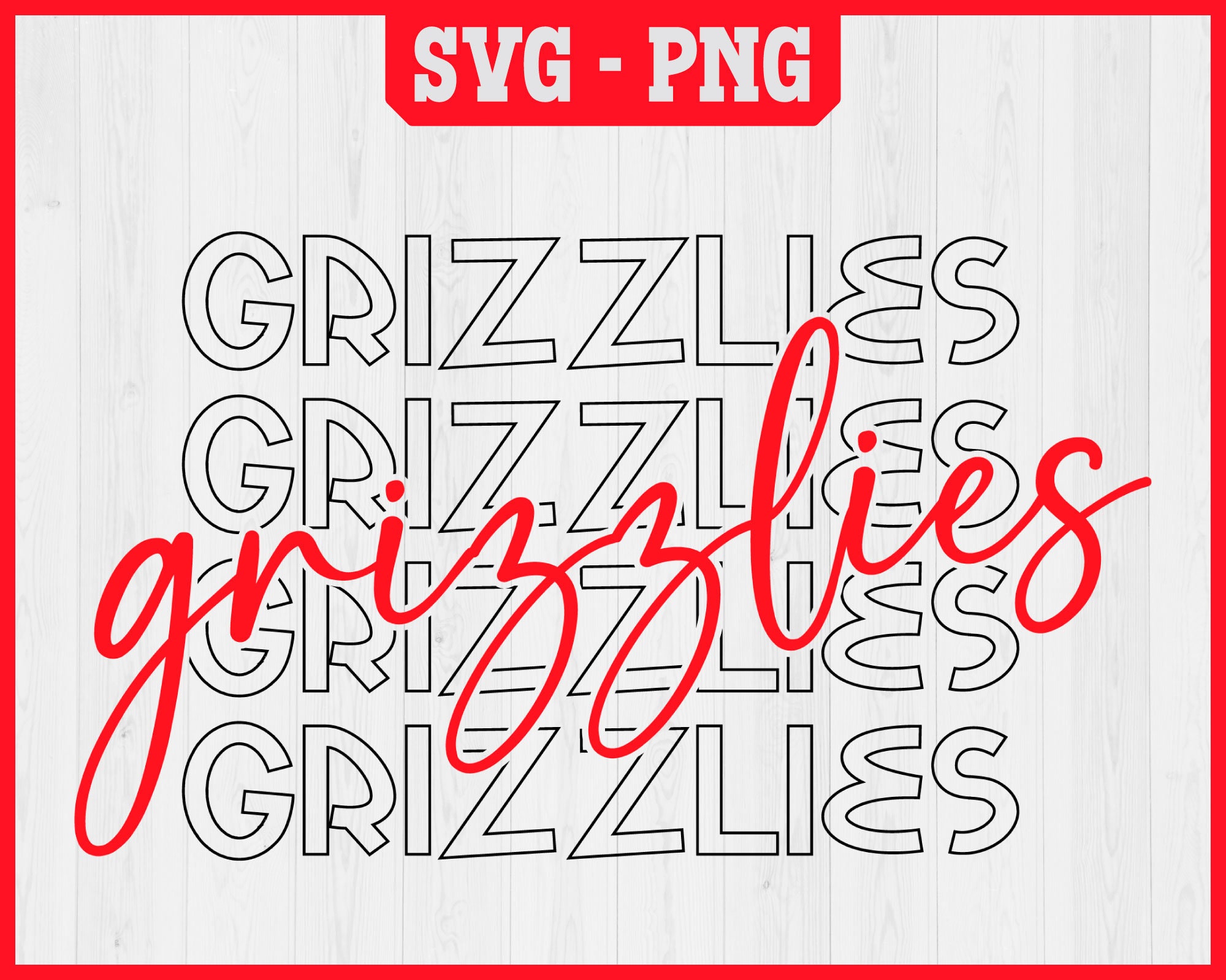 Grizzlies Svg Digital Download Game Day Svg Team Mascot - Etsy