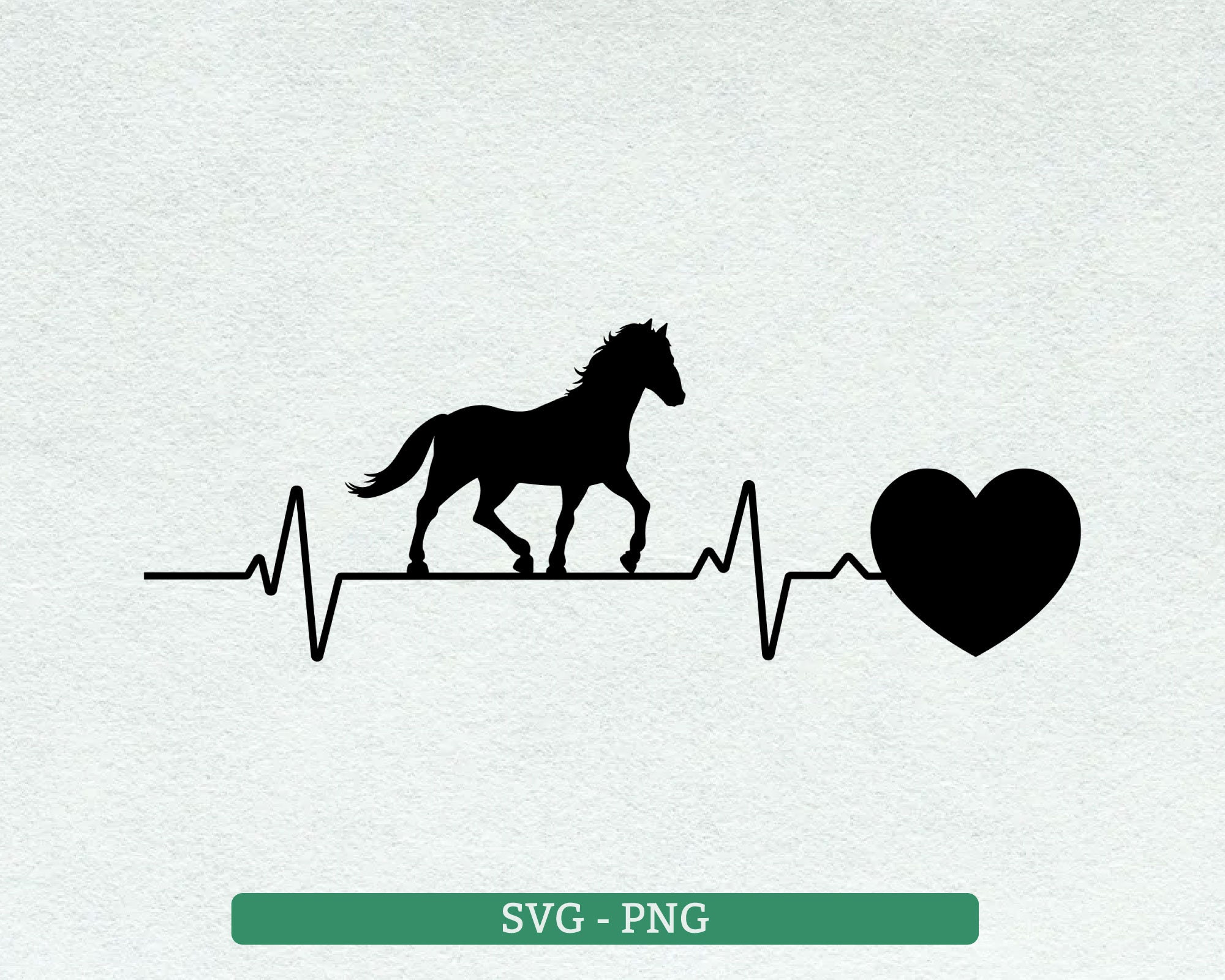 Pferd Herzschlag Svg Digitaler Download Pferd Svg Heartbeat Etsy.de