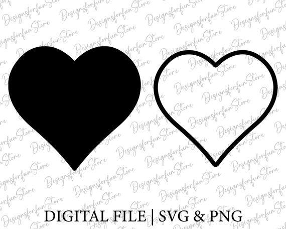Heart Svg, Black Heart Svg, Valentine Heart Svg, Heart Clipart, Heart  Silhouette, Love Heart Png, Heart Cricut Cut Files, Digital Download