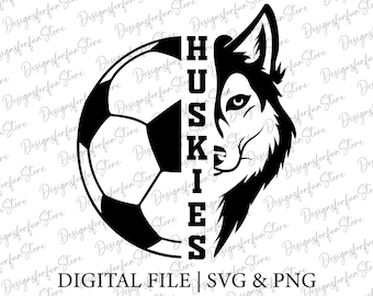Huskies Football Svg, Huskies Football Png, Huskies Svg, Football Png, Digital Download, Cricut Cut Files, Silhouette Cut Files, Svg File
