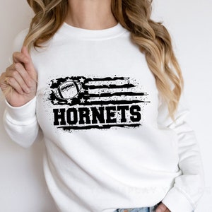 Hornets Football Svg, USA Flag SVG, Hornets svg, Game Day Svg, Football SVG, Cut file Printable Cricut Maker Silhouette