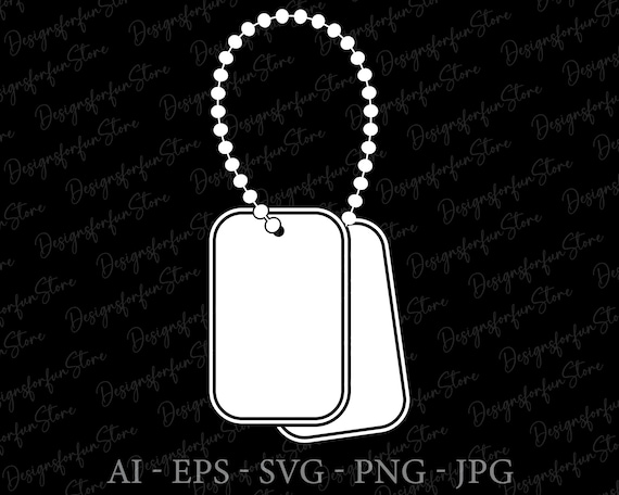 Dog Tags Svg, Digital Download, Army Dogtags Svg, Military Dog Tag