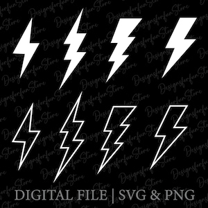 Lightning Bolt Svg, Digital Download, Thunder Bolt Svg, Flash Svg, Lightning Cut File, Bolt Svg, Silhouette, Lightning Svg, Cricut, Cut File