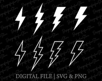 Lightning Bolt Svg, Descarga digital, Thunder Bolt Svg, Flash Svg, Lightning Cut File, Bolt Svg, Silhouette, Lightning Svg, Cricut, Cut File
