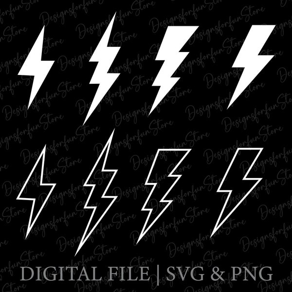 Lightning Bolt Svg - Etsy