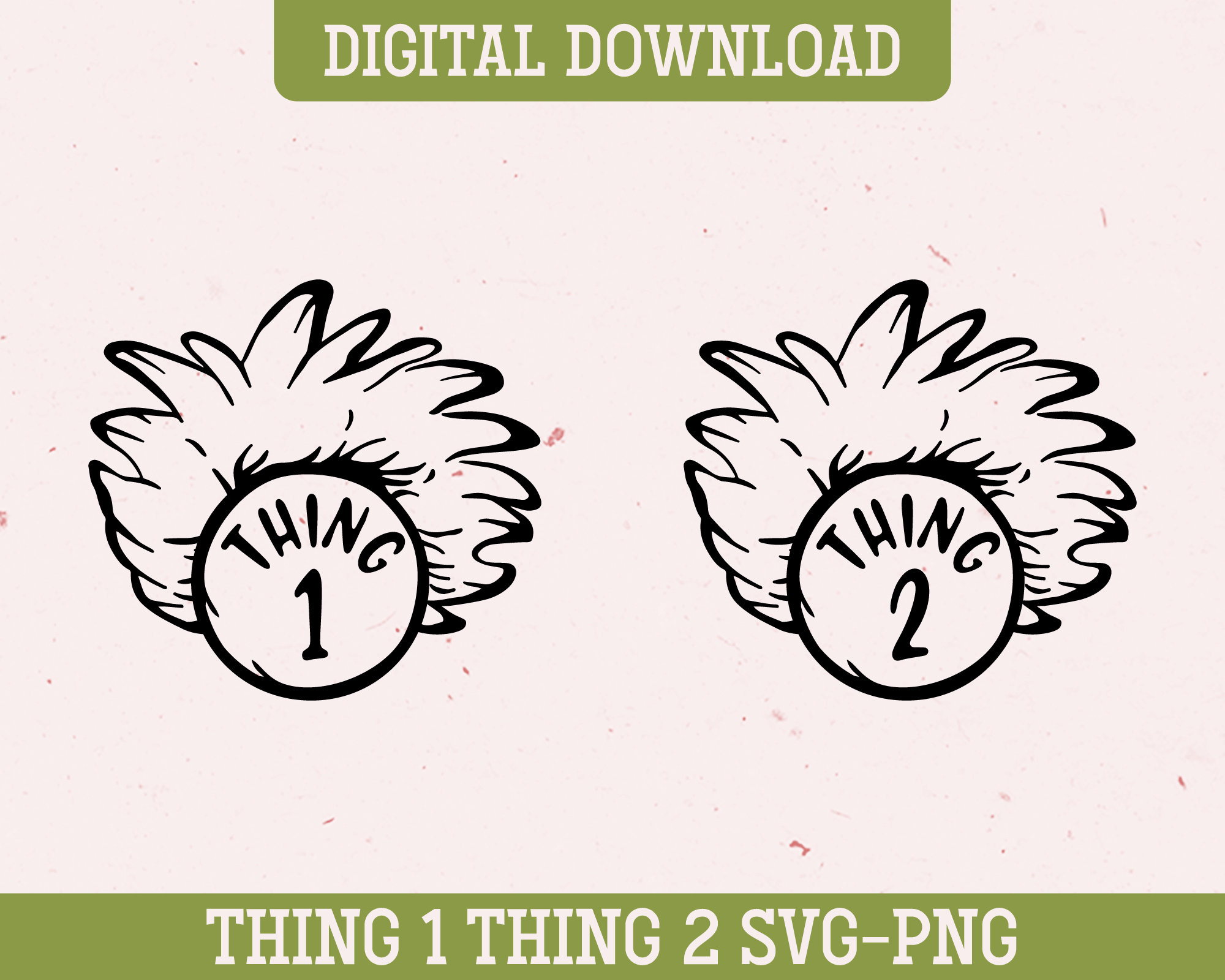 Thing 1 and Thing 2 Svg Dr Seuss Svg Thing 1 Svg Thing 2 - Etsy UK