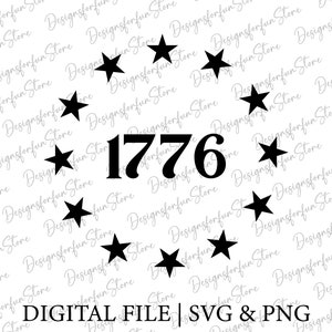 13 Stars Svg, Betsy Ross Svg, Digital Download, 13 Star in Circle Svg, 1776 Independence Day Svg, 1776 Svg, 13 Star Betsy Ross Union, Cricut image 2