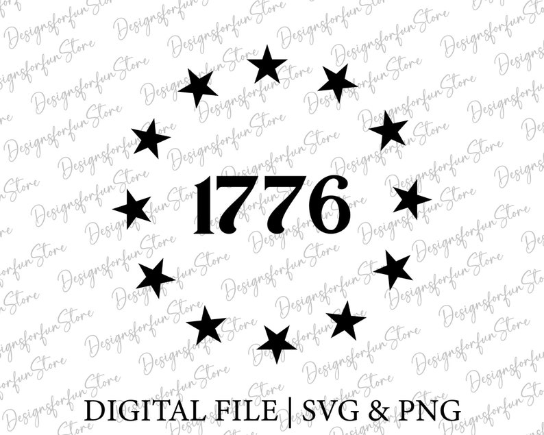 13 Stars Svg, Betsy Ross Svg, Digital Download, 13 Star in Circle Svg, 1776 Independence Day Svg, 1776 Svg, 13 Star Betsy Ross Union, Cricut image 2