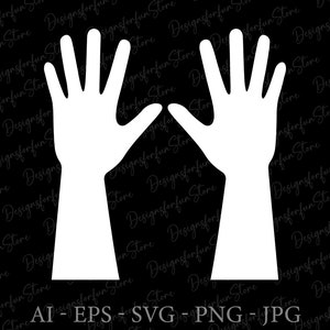 Hand Svg, Digital Download, Handprint Svg, Human Hand Svg, Silhouette Cut File, Commercial Use Svg, Hand Print Png, Cricut, Svg Cut File