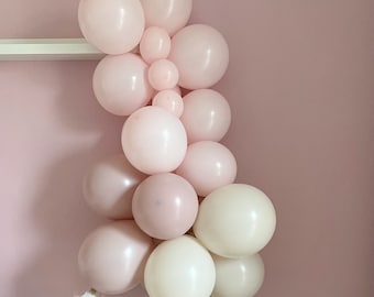 Balloon Pink Beige Garland for Baby Shower Balloon