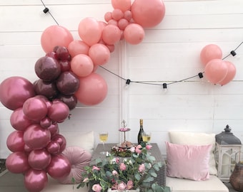 Balloon wine red garland pink balloon decoration burgundy balloons wedding birthday decoration
