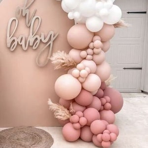 PartyWoo Globos rosas y dorados, 60 globos rosas, globos metálicos, globos  de confeti dorado, globos blancos, globos de fiesta, globos de látex