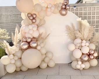 Creme Beige Ballon garland hochzeit Geburstag Party deko Babllons boho Party