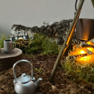 Miniature Campfire LED Light Gnome Accessories