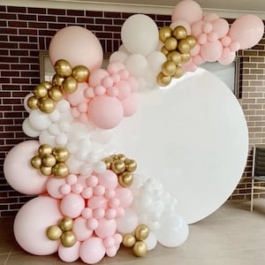 Pink Gold Balloon Garland Wedding Girl Baby Shower Balloon Birthday Baptism