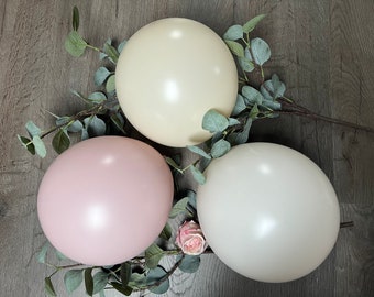 Balloon Beige Matte Cream Pink Balloons Party decoration Gerbustag Wedding