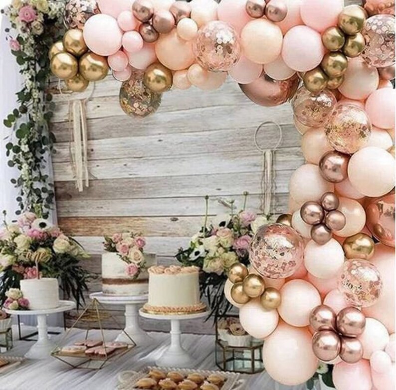 Globos bohemios, guirnalda de globos de boda, crema, Baby Shower