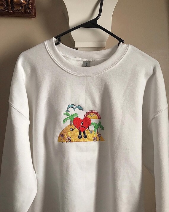 Bad Bunny Un Verano Sin Ti Embroidery Sweatshirt New Bad - Etsy