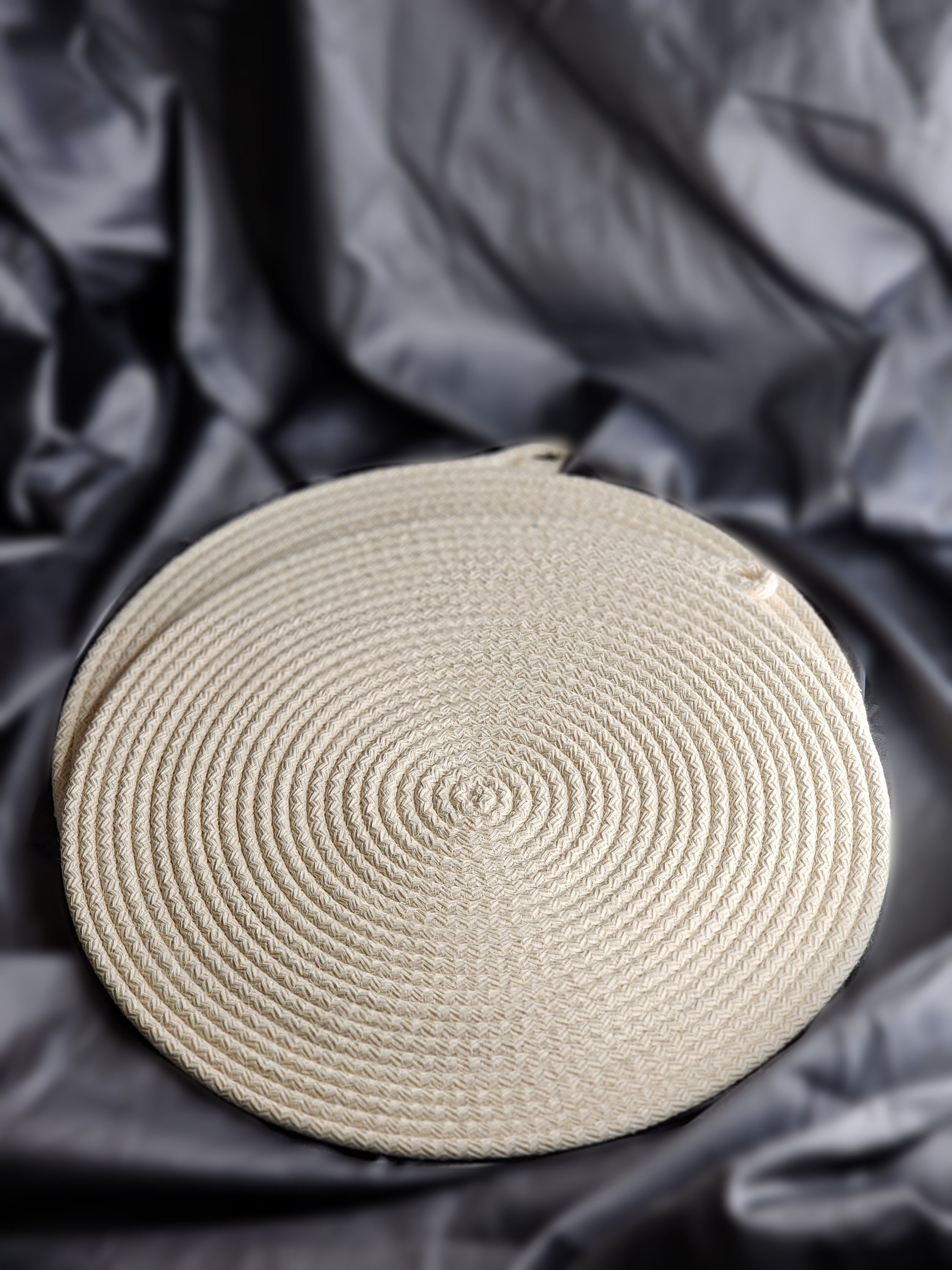 Cotton Rope Placemats and Coasters, Natural Cotton Braided Placemats