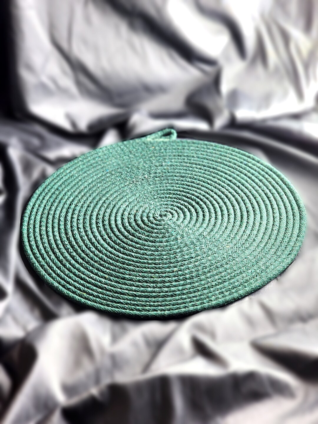 Green Cotton Rope Placemats Natural Cotton Braided Placemats Etsy