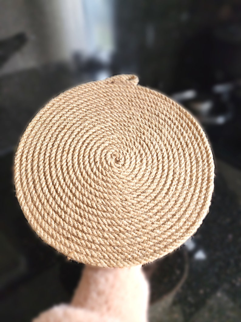 Jute Rope Trivet 10inch,natural Round Trivets for Hot Dishes, Hot Pad