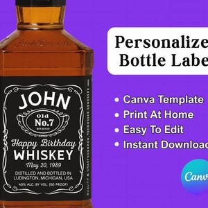 Jack Daniels Label, personalisiertes Jack Daniels Flaschenetikett, Jack Daniels Geschenke, alt Nr. 7, benutzerdefiniertes Whiskyglas, für Trauzeugen, Geschenke, Zeichen