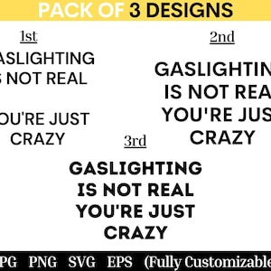 Gaslighting ist nicht echt, du bist einfach verrückt SVG, Gaslighting SVG, Gaslighting SVG, Png, Jpg, Cricut, Cut File, Silhouette,