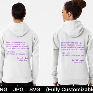 Caro personaggio dietro di me Svg, spero che tu sappia che Gesù ti ama Svg, ama come Gesù Svg, Png, Silhouette Cameo e file Cricut, Gesù, file di taglio