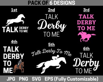 Talk Derby To Me Svg, Kentucky Derby Svg, Derby Girl, Horse Derby Day, derby vibes, Svg, Png, Cricut Cut Files, Clipart, Iron On Decals
