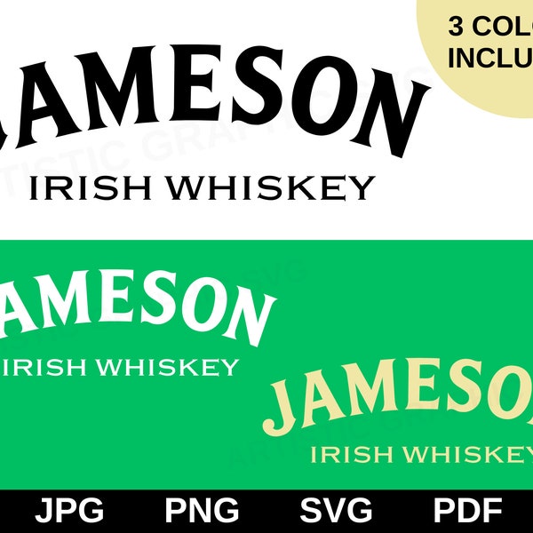 Jameson Irish Whiskey Label SVG, Jameson Whisky Svg, Jameson Tumbler Svg, Png, Jameson Gifts SVG, Jameson Whisky Tshirt Svg, Cricut Cut File