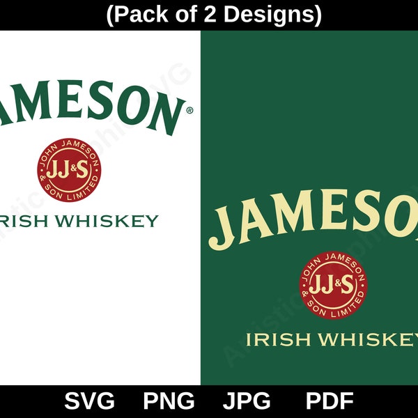 Jameson Irish Whiskey Label SVG, Jameson Whisky Svg, Jameson Tumbler Svg, Png, Jameson Gifts SVG, Jameson Whisky Tshirt Svg, Cricut Cut File