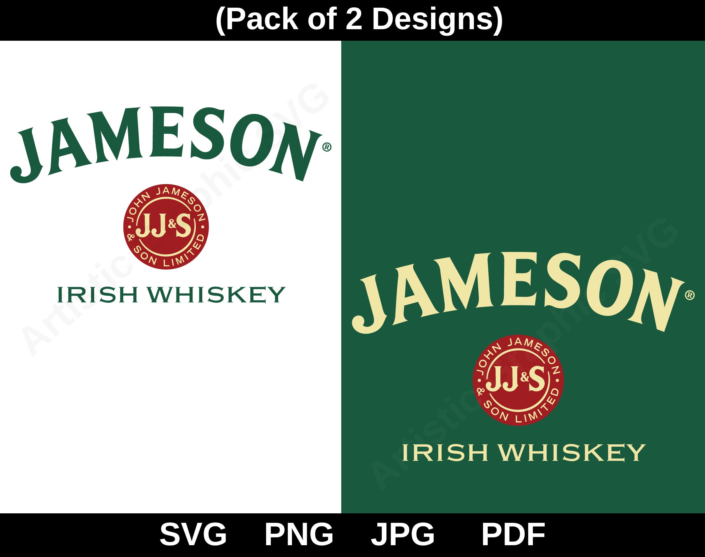 Jameson Irish Whiskey Label SVG Jameson Whisky Svg Jameson - Etsy